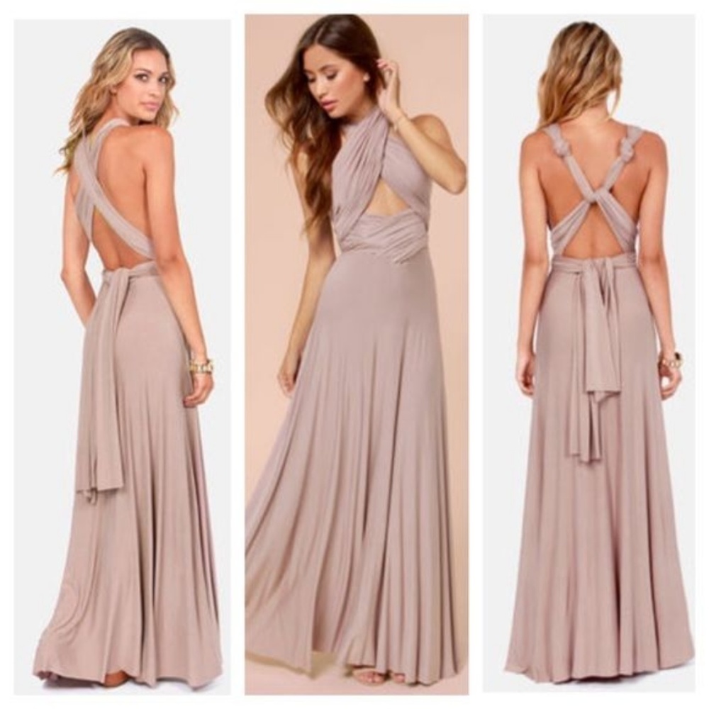 BRAND NEW - Champagne Lulu's Multi-Way Dress